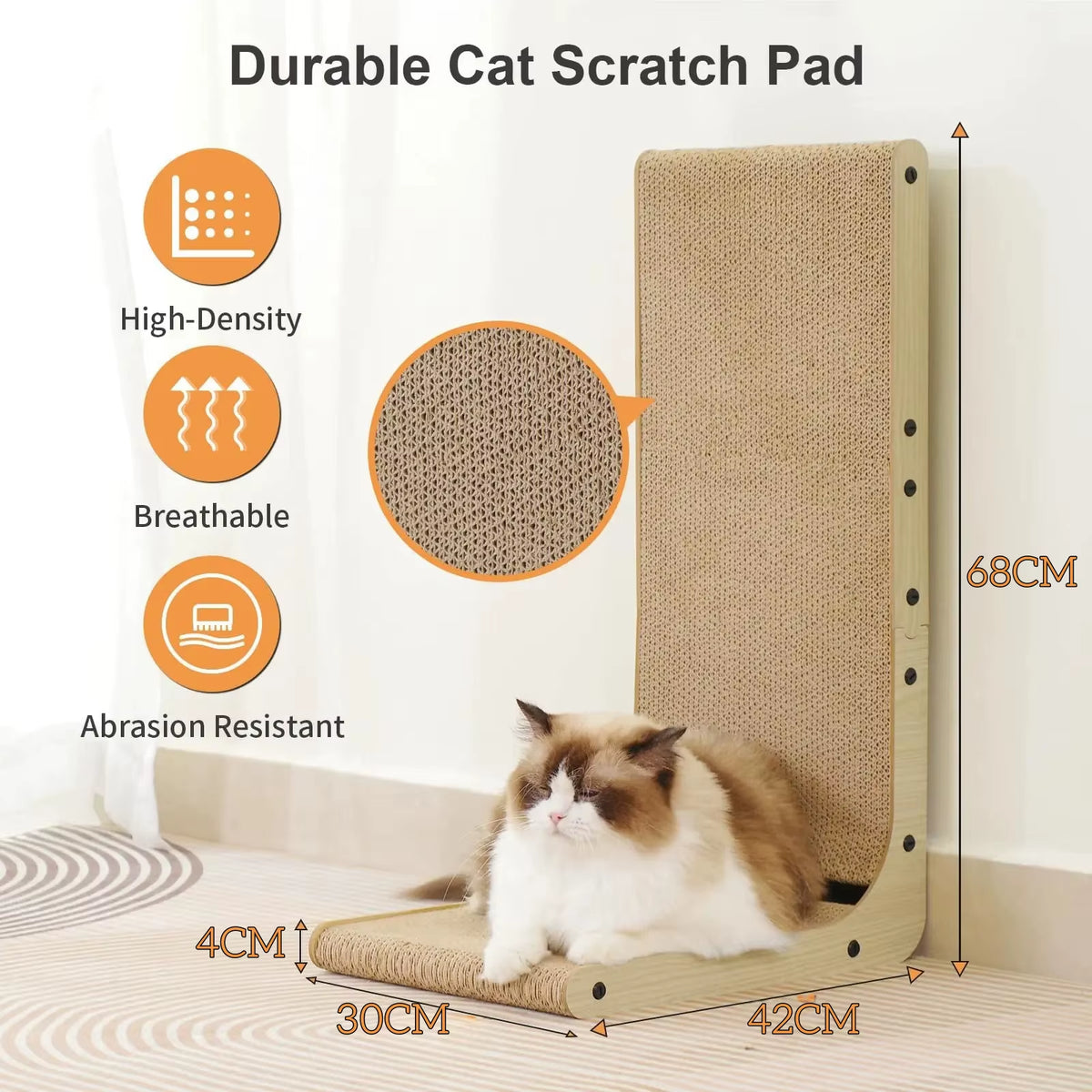 Scraper for Cats Cardboard Large/Small L-Shape Wear-Resistant Scratch-Resistant Cat Scratching Post Cat Toy Pets Cat Accessories
