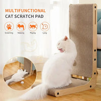 L-Shape Cat Scratching Post – Cardboard | PuppyPaw™