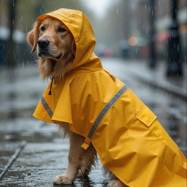 Dog Hooded Raincoat – Cape Style Reflective | PuppyPaw™