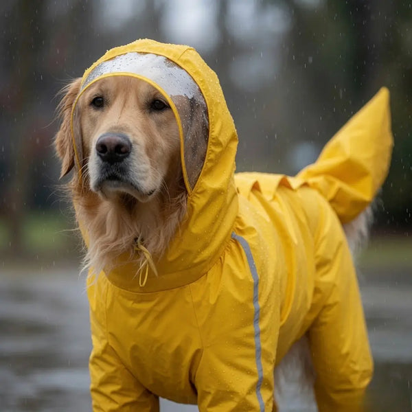 Large Dog Raincoat – Hooded with Tail Cover | PuppyPaw™