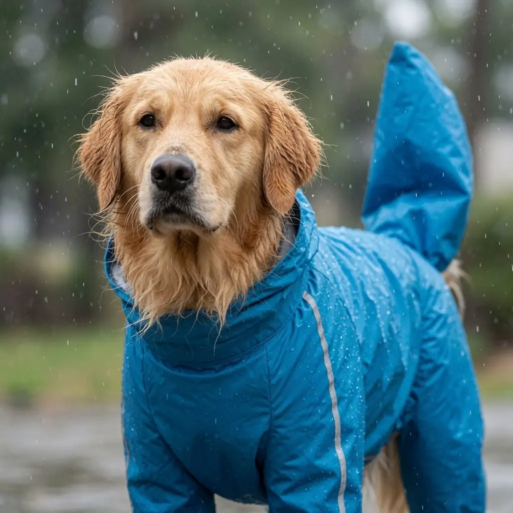 Large Dog Raincoat – Hooded with Tail Cover | PuppyPaw™