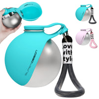 Dog Stainless Steel Travel Bottle – 2-in-1 Bowl | PuppyPaw™