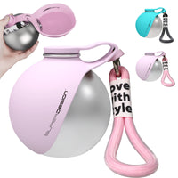 Dog Stainless Steel Travel Bottle – 2-in-1 Bowl | PuppyPaw™