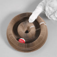 Foldable Cat Scratcher – Catnip & Bell | PuppyPaw™