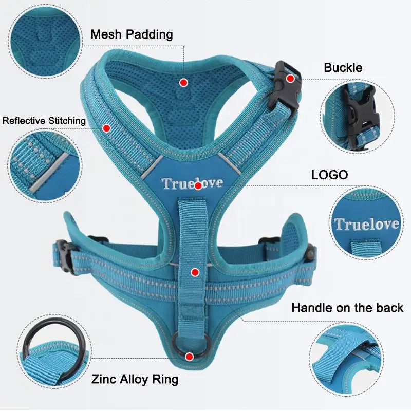 No-Pull Dog Harness & Leash Set – Padded Reflective | PuppyPaw™