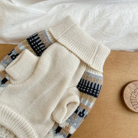 Vintage Knit Dog Sweater – Black & Beige | PuppyPaw™