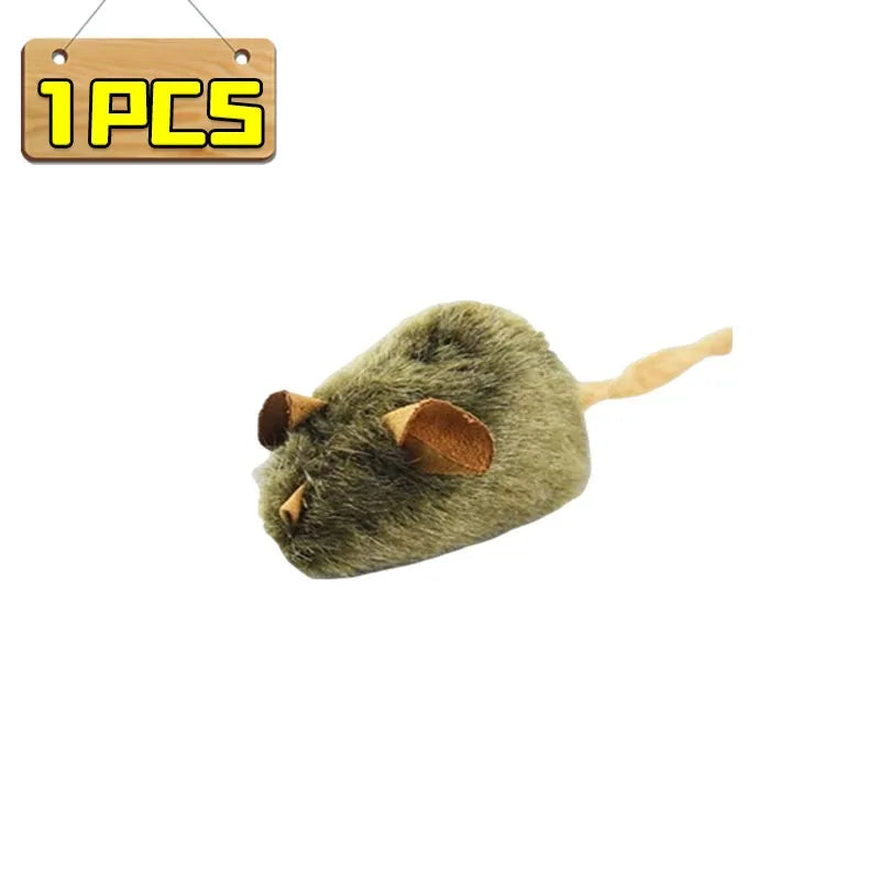 Plush Mouse Cat Toy – Squeaky Bite-Resistant | PuppyPaw™