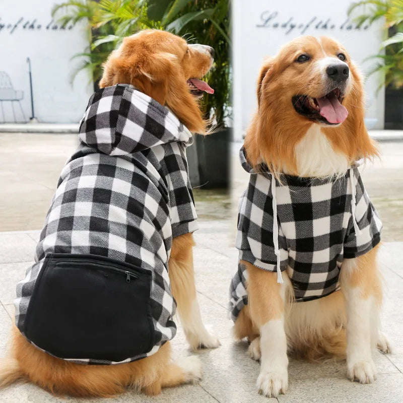 Reversible Plaid Dog Coat – Double-Sided Fleece | PuppyPaw™