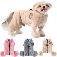 Full-Coverage Fleece Dog Jacket – Zip & D-Ring | PuppyPaw™