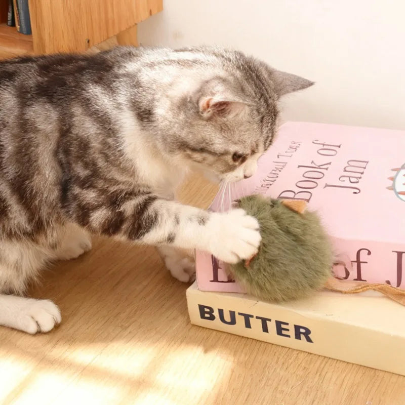 Plush Mouse Cat Toy – Squeaky Bite-Resistant | PuppyPaw™