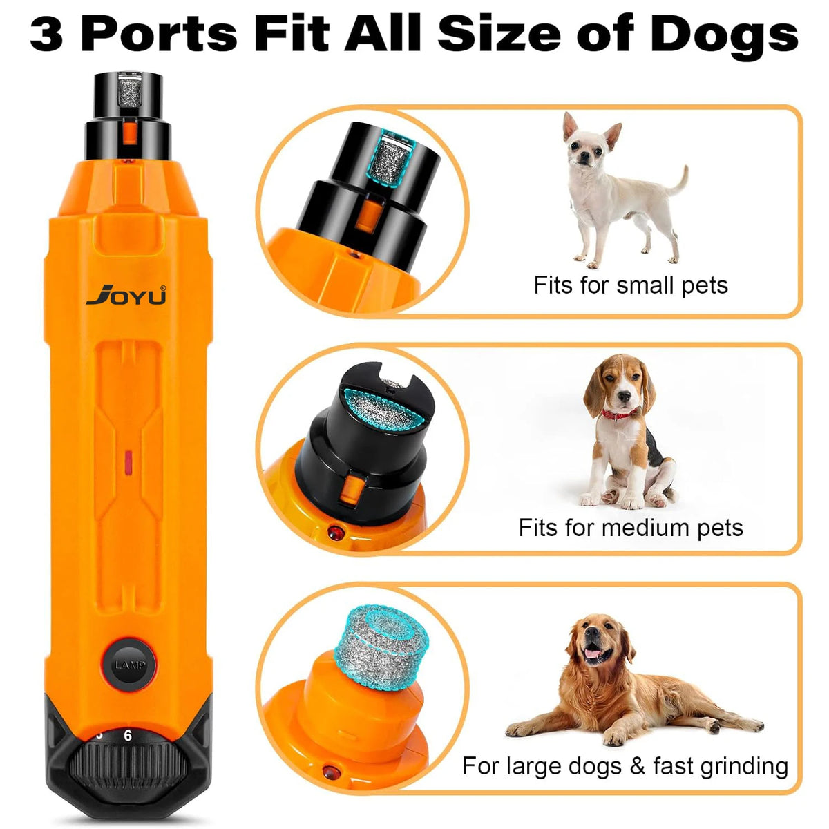 Pet Nail Grinder – 6-Speed Quiet Rechargeable | PuppyPaw™