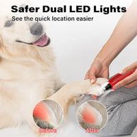 Dog Nail Grinder – Dustproof 6-Speed LED Trimmer | PuppyPaw™
