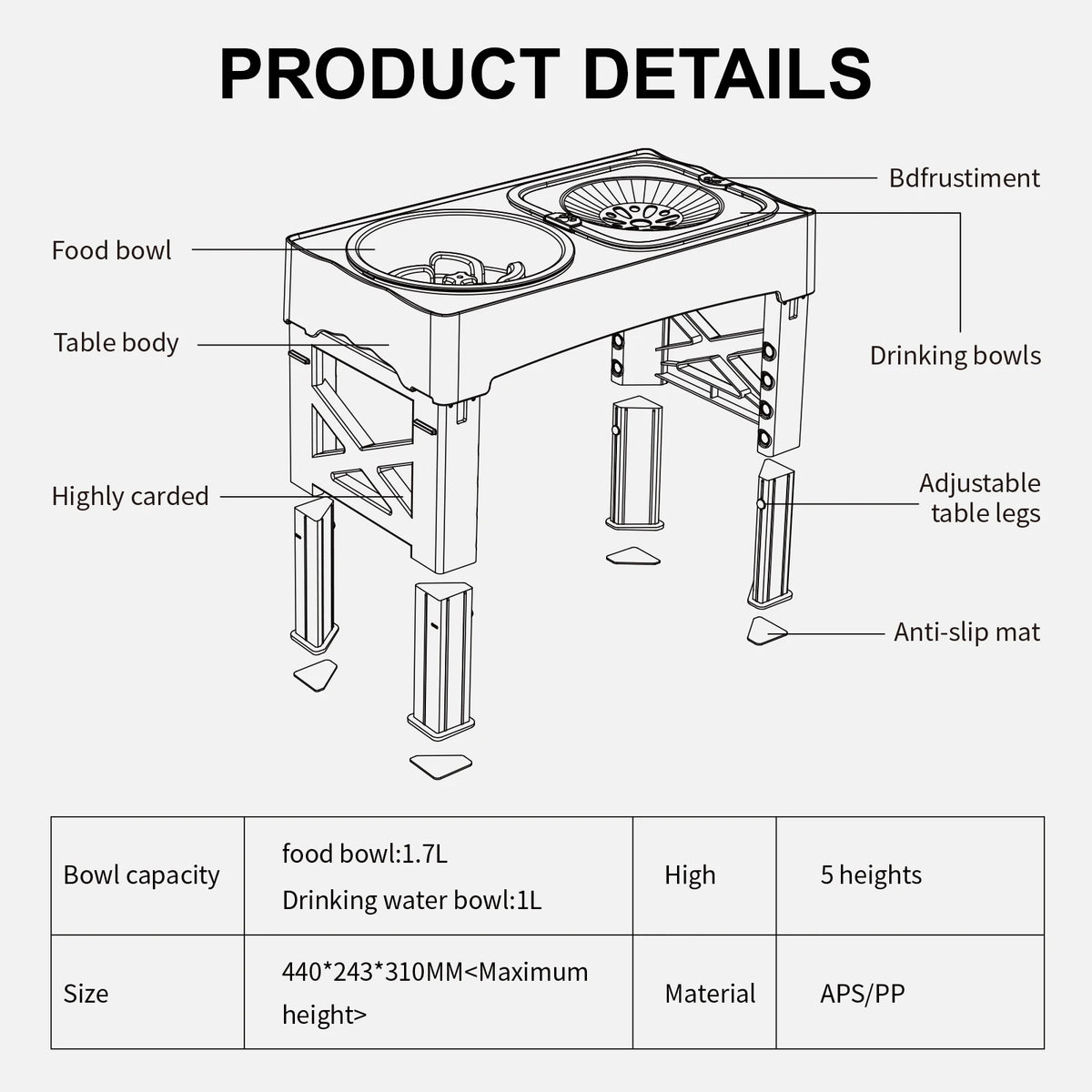 Adjustable Height Pet Feeder – 3-in-1 Slow Feed | PuppyPaw™
