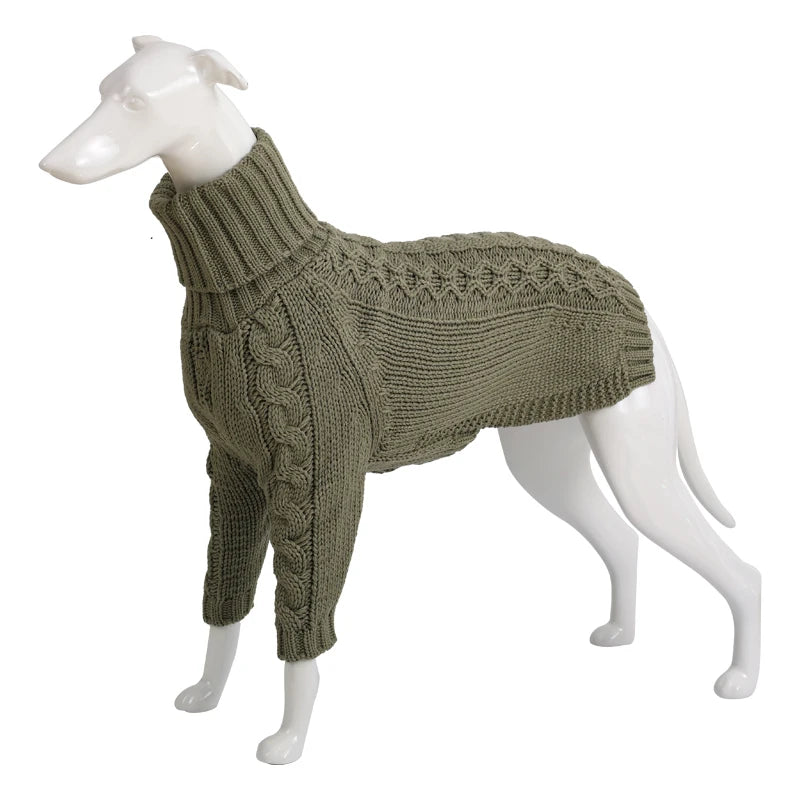 Dog Turtleneck Sweater – Warm Knit for Whippets | PuppyPaw™