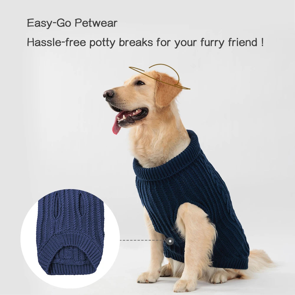 Knitted Dog Sweater – Soft Stretch Knitwear | PuppyPaw™