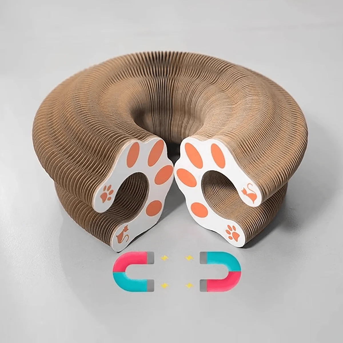 Foldable Cat Scratcher – Catnip & Bell | PuppyPaw™