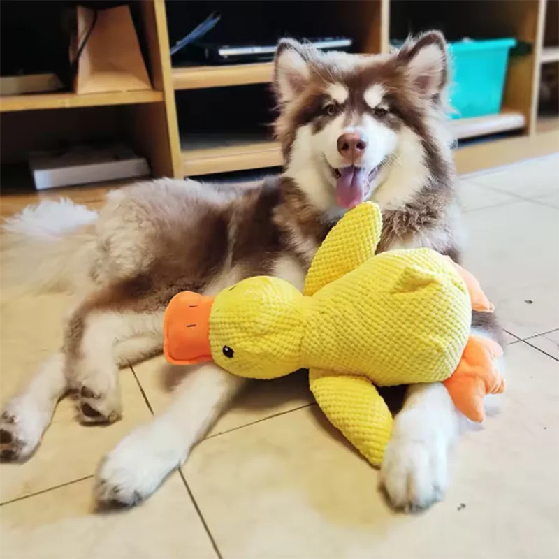 Plush Duck Dog Toy – Soft Squeaky Comfort | PuppyPaw™