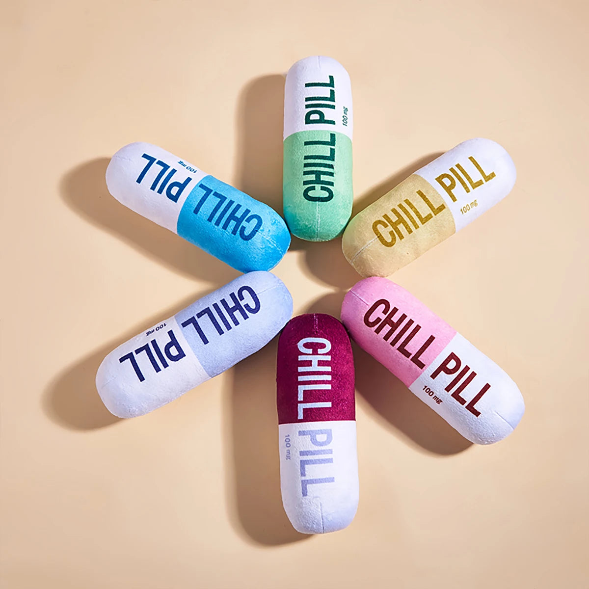 Squeaky Plush Pill Dog Toy – Bite-Resistant Chew | PuppyPaw™