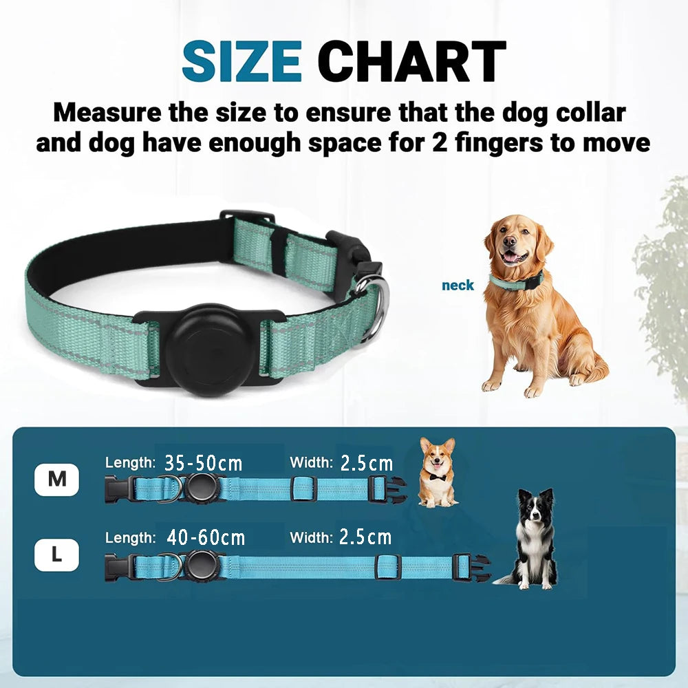 Reflective Dog Collar – Built-In AirTag Slot | PuppyPaw™