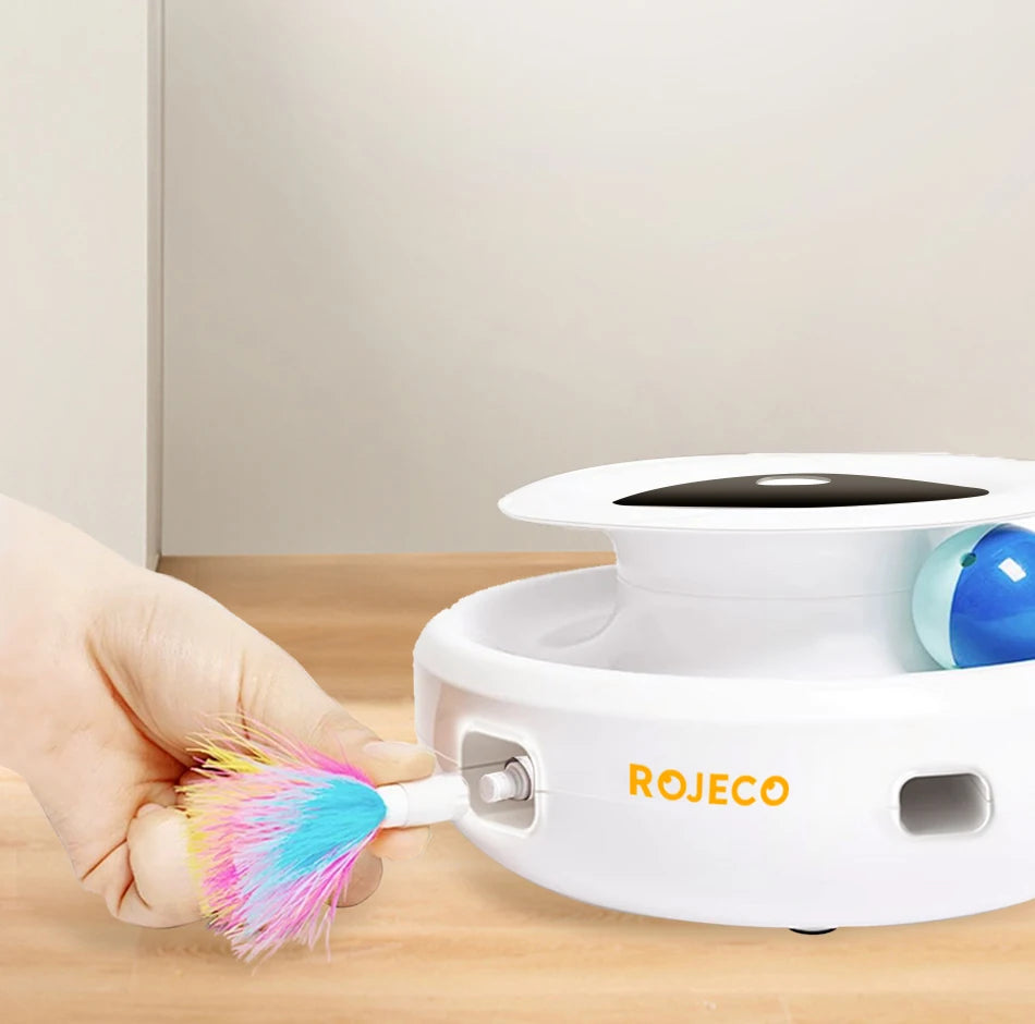 2-in-1 Automatic Interactive Cat Toy – 5 Modes | PuppyPaw™