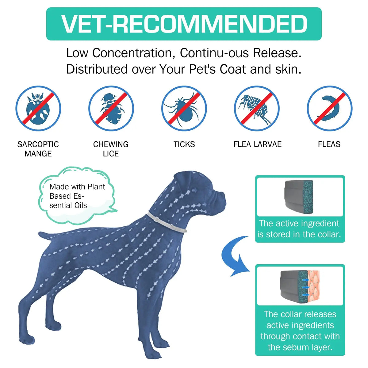 Anti-Flea & Tick Dog & Cat Collar – Silicone | PuppyPaw™