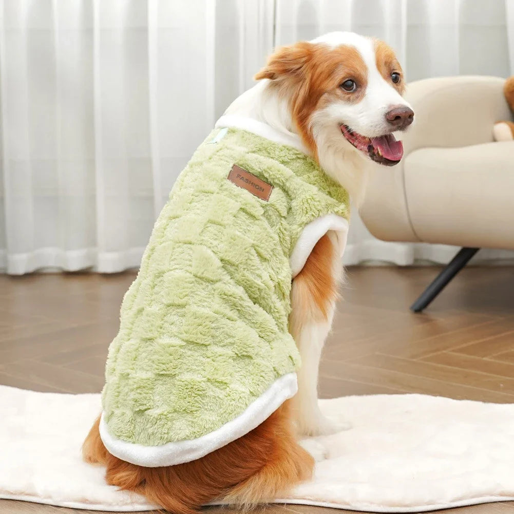 Flannel Dog Coat – Cotton Fleece Pullover | PuppyPaw™