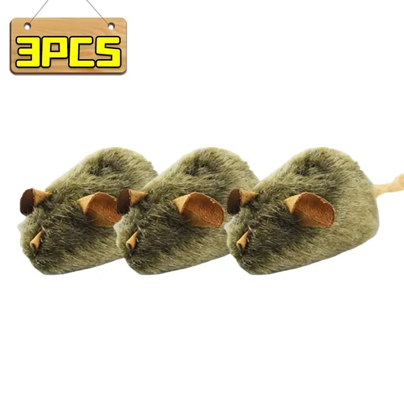 Plush Mouse Cat Toy – Squeaky Bite-Resistant | PuppyPaw™