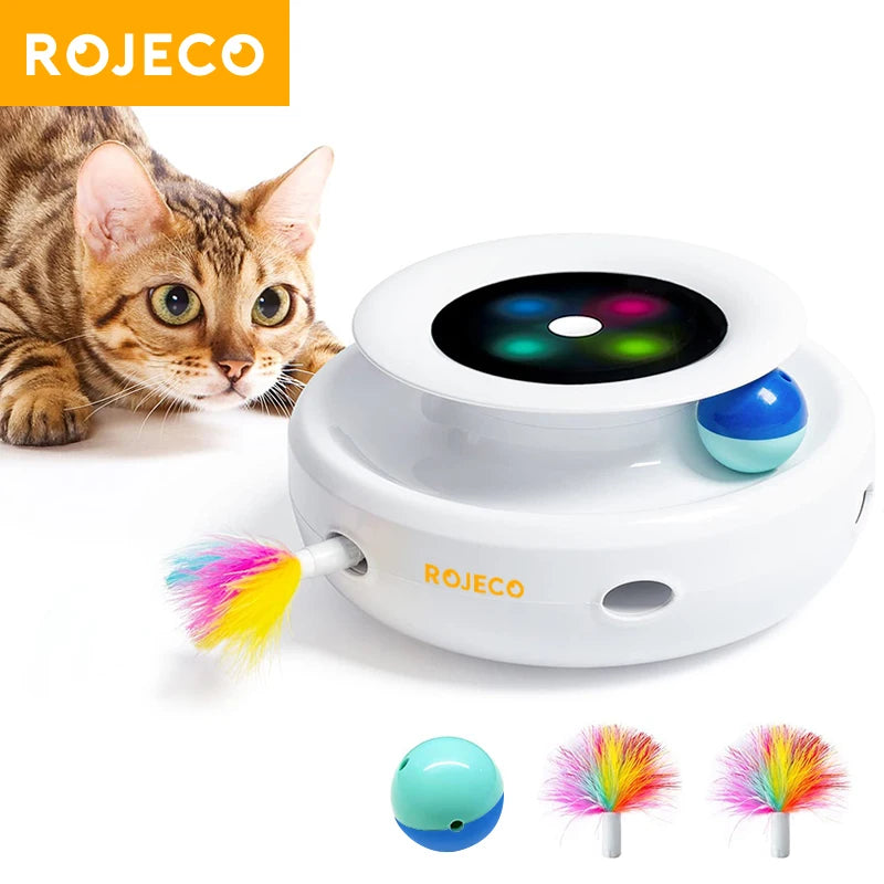 2-in-1 Automatic Interactive Cat Toy – 5 Modes | PuppyPaw™