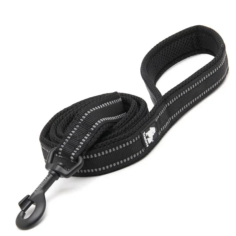 Reflective Padded Dog Leash – 3M Mesh Handle | PuppyPaw™