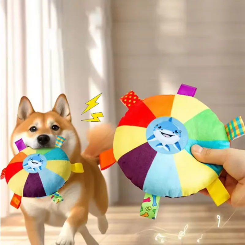 Plush Bell Dog Toy – Squeaky Cartoon Character | PuppyPaw™