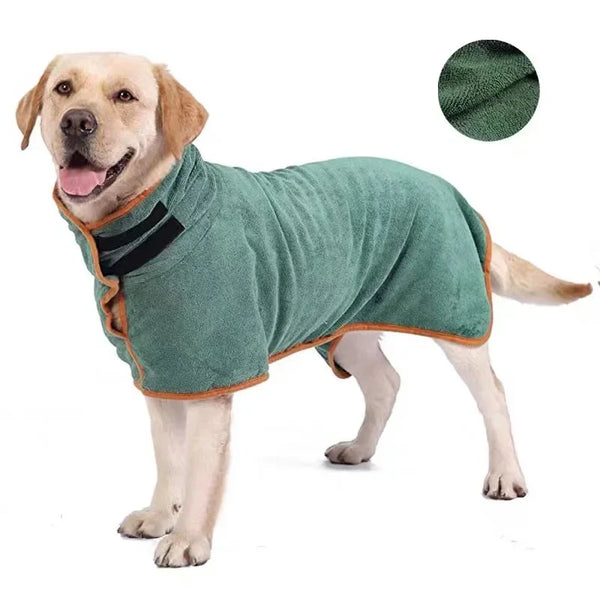 Pet Quick-Dry Bathrobe – Full Body Wrap | PuppyPaw™