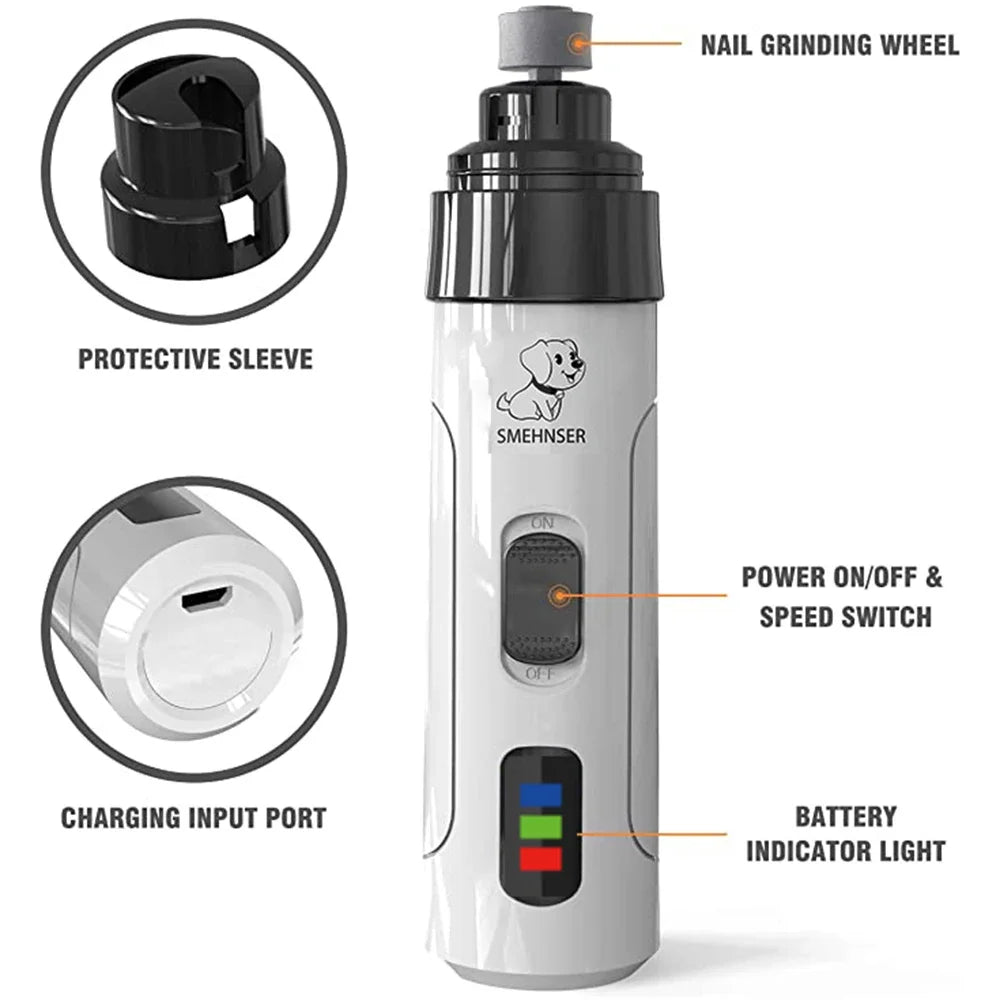Electric Pet Nail Grinder – Diamond Bit Replaceable | PuppyPaw™