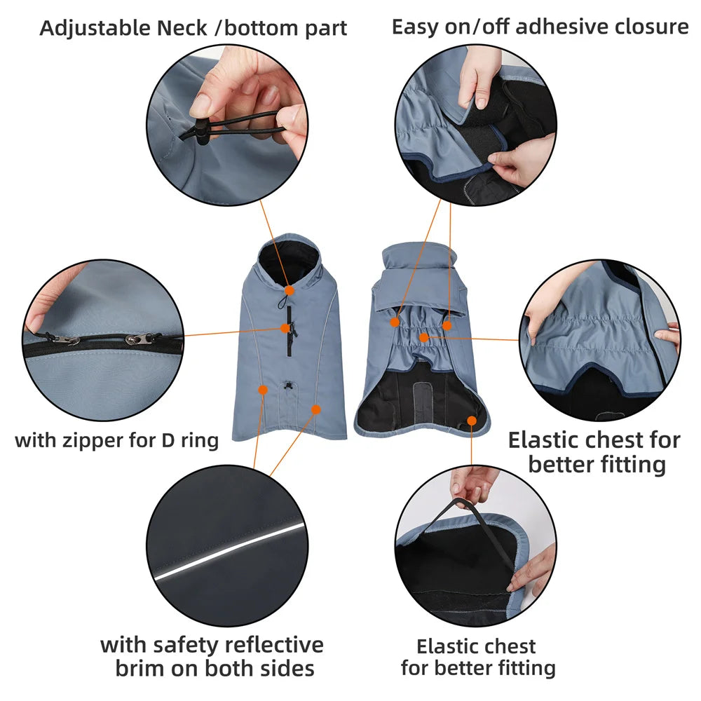 Waterproof Dog Jacket – Soft-Shell Fleece Lined | PuppyPaw™