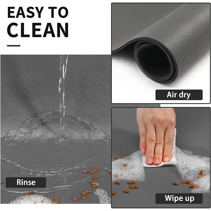 Absorbent Pet Feeding Mat – Quick Dry Non-Slip | PuppyPaw™