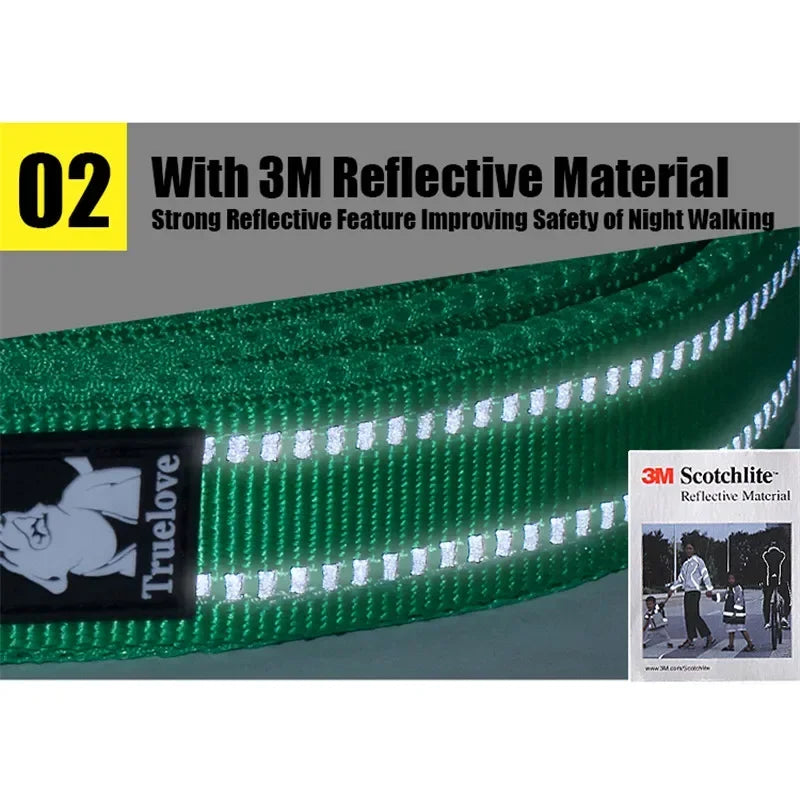 Reflective Padded Dog Leash – 3M Mesh Handle | PuppyPaw™