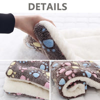 Plush Print Dog Sleeping Mat – Warm Winter Pad | PuppyPaw™