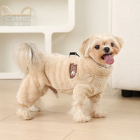 Full-Coverage Fleece Dog Jacket – Zip & D-Ring | PuppyPaw™