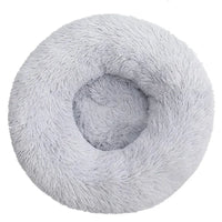 Round Plush Pet Bed – Warm Fleece Dog & Cat | PuppyPaw™