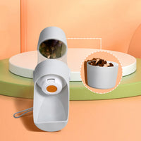 2-in-1 Dog Travel Bottle – Water & Food Feeder | PuppyPaw™