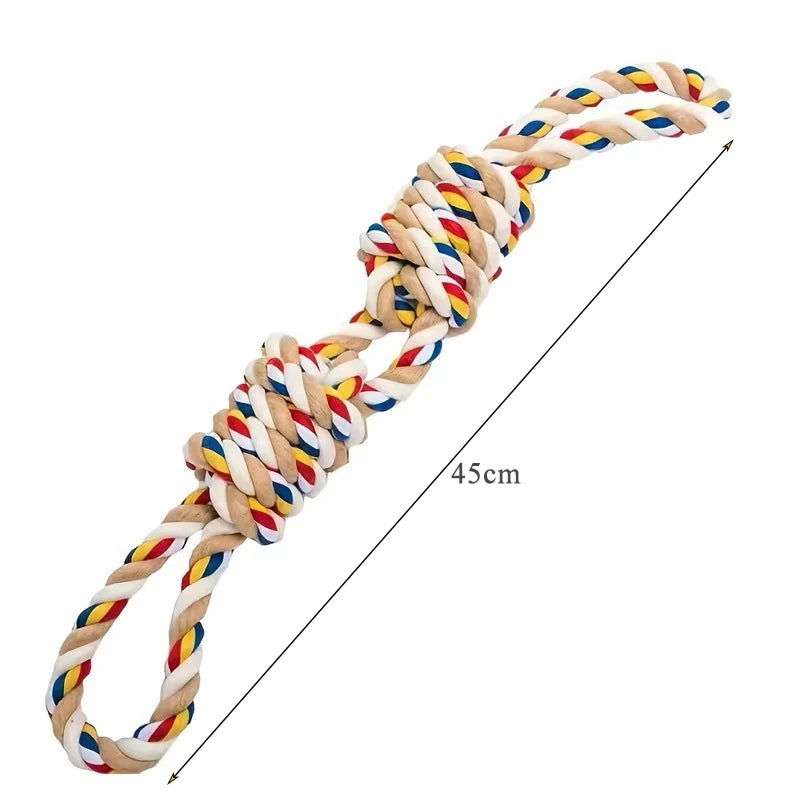Dog Rope Knot Toy – Braided Polyester Chew | PuppyPaw™