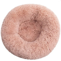 Round Plush Pet Bed – Warm Fleece Dog & Cat | PuppyPaw™