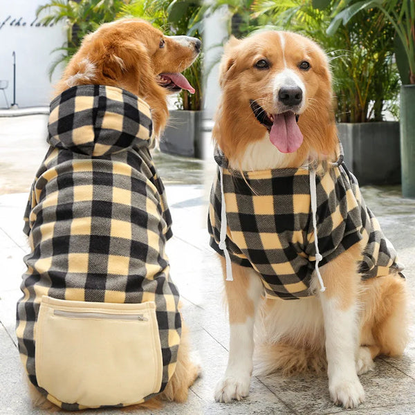 Reversible Plaid Dog Coat – Double-Sided Fleece | PuppyPaw™