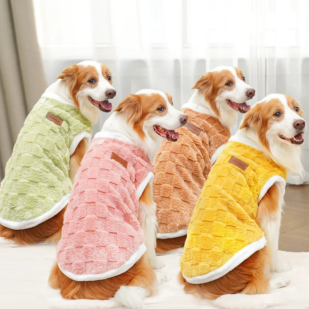 Flannel Dog Coat – Cotton Fleece Pullover | PuppyPaw™