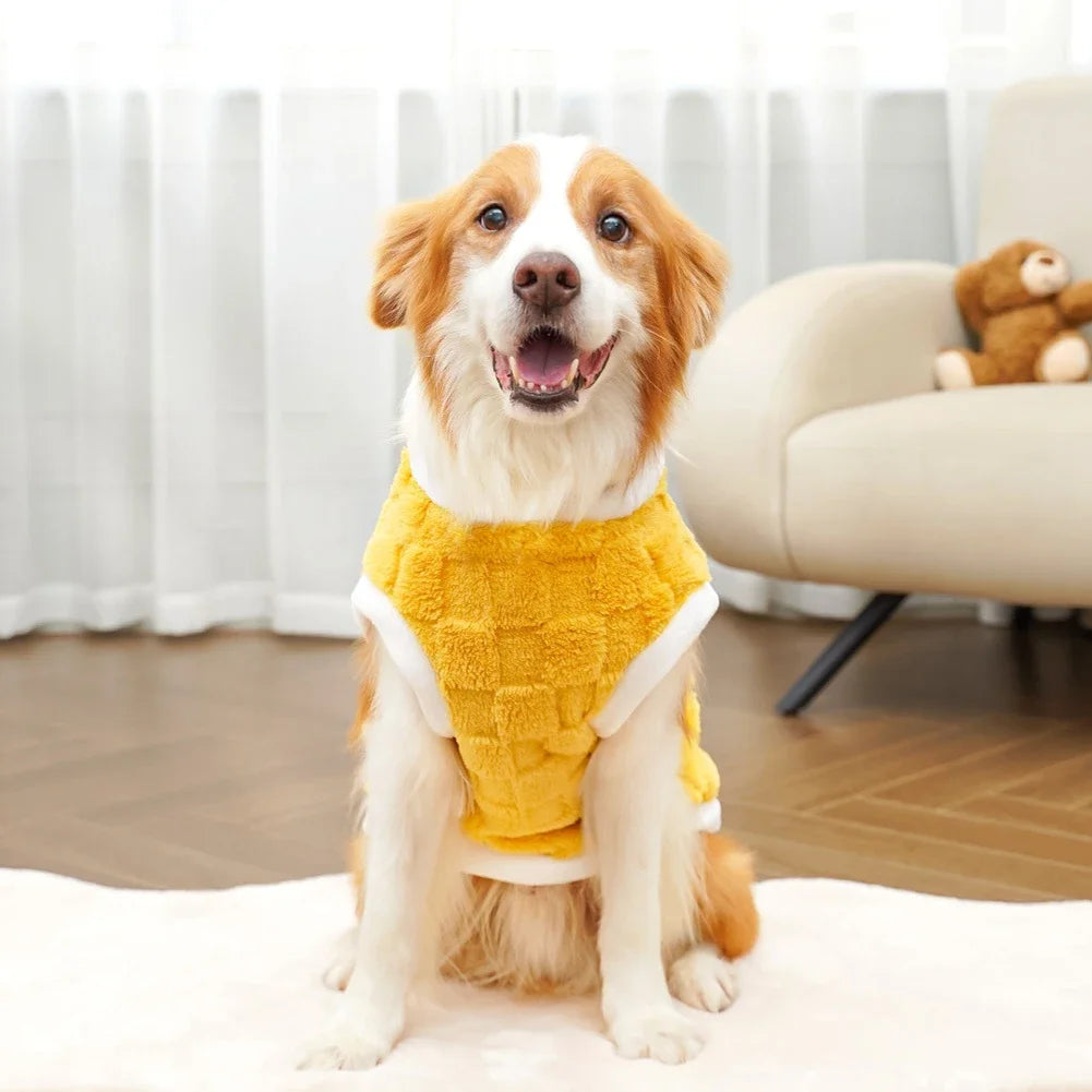Flannel Dog Coat – Cotton Fleece Pullover | PuppyPaw™