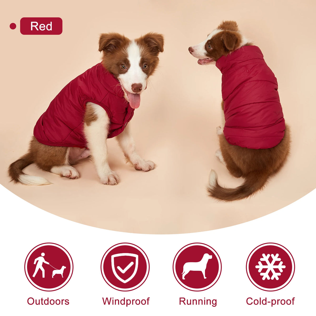 Fleece-Lined Dog Winter Jacket – Cold Proof Vest | PuppyPaw™