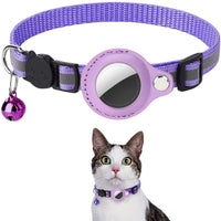 Adjustable Reflective Cat Collar – AirTag Holder | PuppyPaw™
