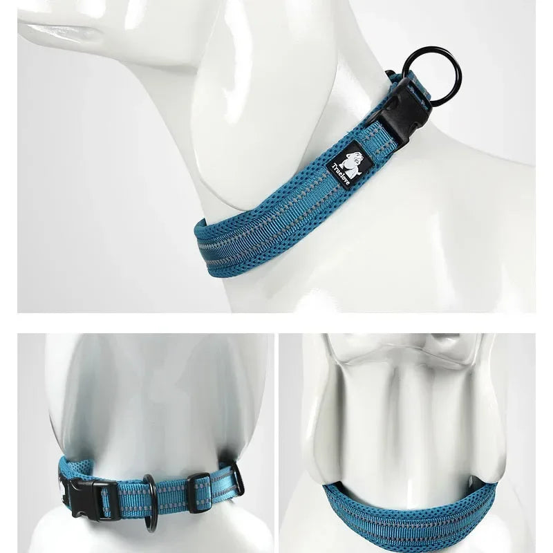 Reflective Dog Collar – Soft Mesh Padded | PuppyPaw™