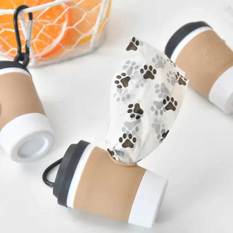 Coffee Cup Poop Bag Dispenser – Portable Leash Clip | PuppyPaw™