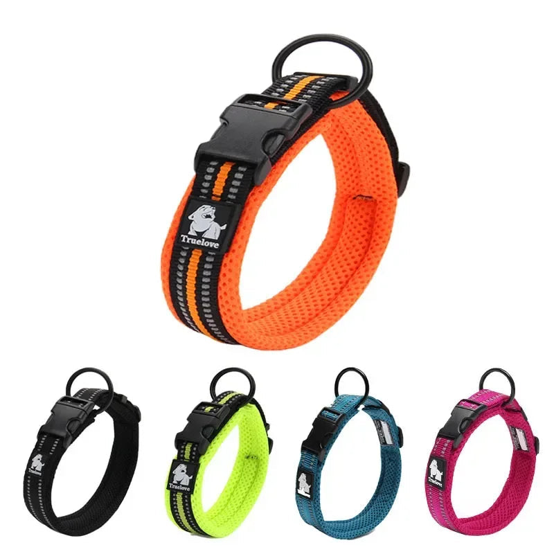 Reflective Dog Collar – Soft Mesh Padded | PuppyPaw™