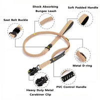 Heavy Duty Bungee Dog Leash – Double Handle | PuppyPaw™